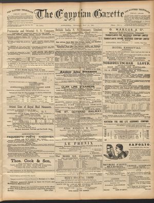 The Egyptian gazette vom 21.05.1891