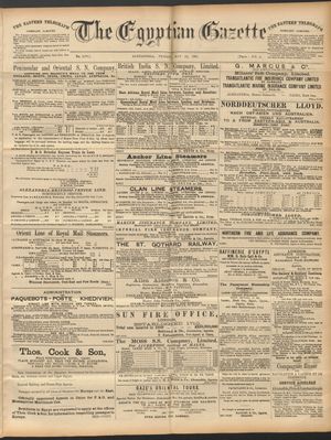 The Egyptian gazette on May 22, 1891