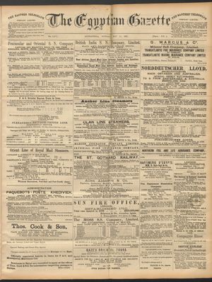 The Egyptian gazette vom 25.05.1891