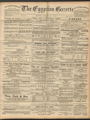 The Egyptian gazette on May 27, 1891