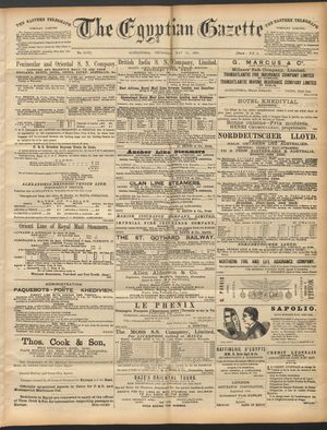 The Egyptian gazette on May 28, 1891