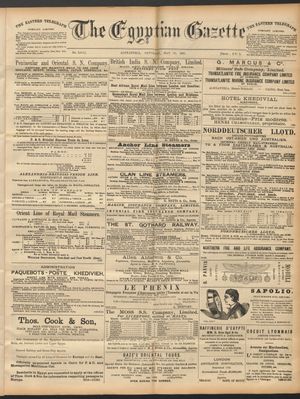The Egyptian gazette on May 30, 1891
