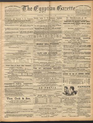 The Egyptian gazette vom 02.06.1891