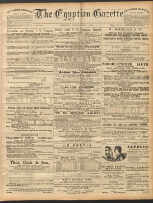 The Egyptian gazette vom 04.06.1891