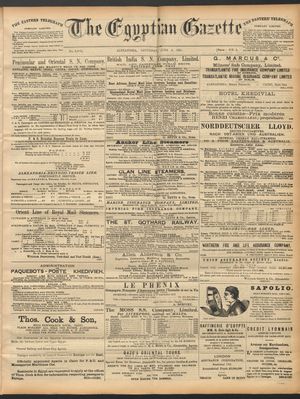 The Egyptian gazette vom 06.06.1891
