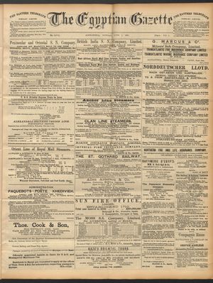 The Egyptian gazette vom 08.06.1891