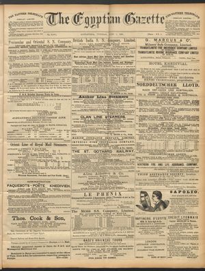 The Egyptian gazette on Jun 9, 1891