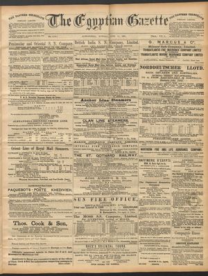 The Egyptian gazette vom 15.06.1891