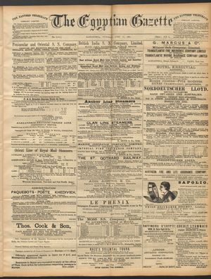 The Egyptian gazette vom 16.06.1891