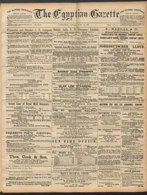The Egyptian gazette vom 22.06.1891