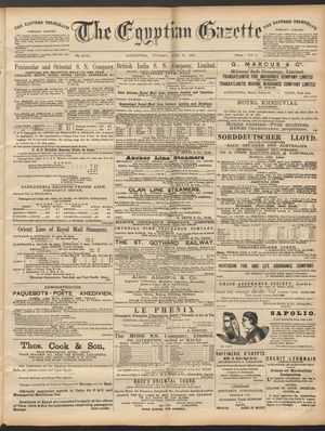The Egyptian gazette vom 23.06.1891