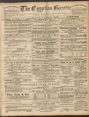 The Egyptian gazette vom 24.06.1891
