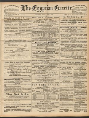 The Egyptian gazette vom 26.06.1891