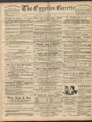 The Egyptian gazette vom 27.06.1891