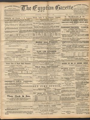 The Egyptian gazette on Jun 29, 1891