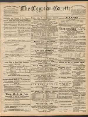 The Egyptian gazette on Jul 1, 1891