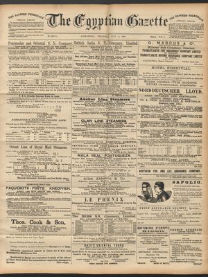 The Egyptian gazette vom 02.07.1891
