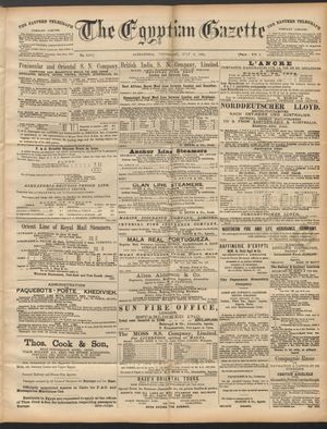 The Egyptian gazette vom 08.07.1891
