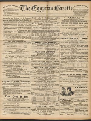 The Egyptian gazette vom 09.07.1891
