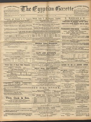 The Egyptian gazette vom 20.07.1891