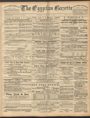 The Egyptian gazette vom 24.07.1891