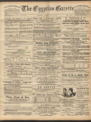 The Egyptian gazette vom 25.07.1891
