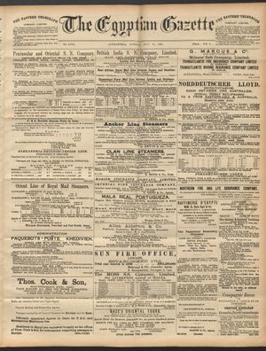 The Egyptian gazette vom 27.07.1891