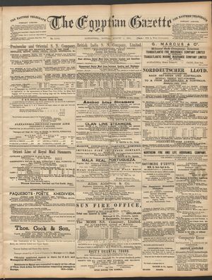 The Egyptian gazette vom 03.08.1891