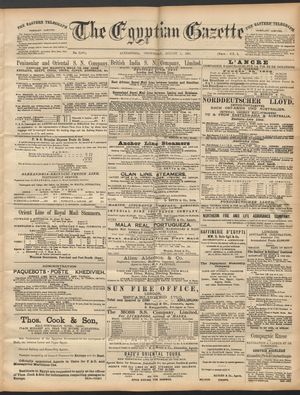 The Egyptian gazette vom 05.08.1891