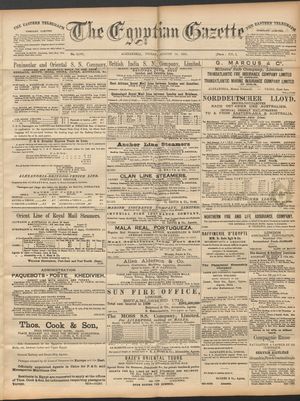 The Egyptian gazette vom 14.08.1891