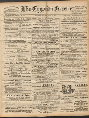 The Egyptian gazette vom 15.08.1891