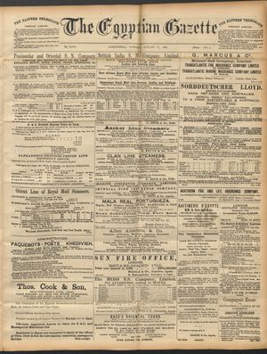 The Egyptian gazette vom 17.08.1891
