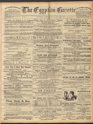 The Egyptian gazette vom 25.08.1891