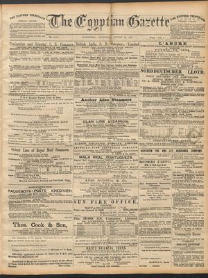 The Egyptian gazette vom 26.08.1891