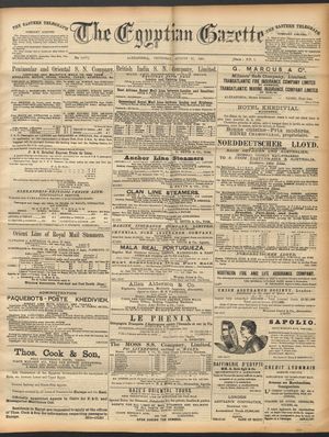 The Egyptian gazette vom 27.08.1891