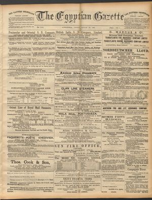 The Egyptian gazette vom 28.08.1891