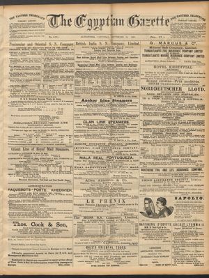 The Egyptian gazette vom 19.09.1891