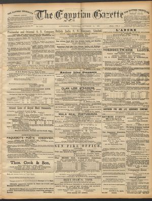 The Egyptian gazette vom 23.09.1891