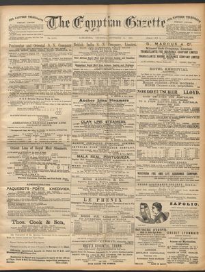The Egyptian gazette vom 24.09.1891