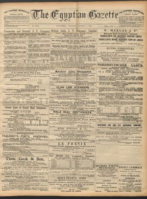 The Egyptian gazette vom 01.10.1891