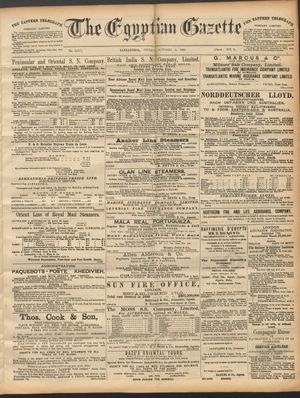 The Egyptian gazette vom 02.10.1891