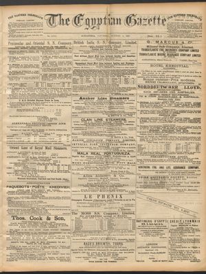 The Egyptian gazette vom 03.10.1891