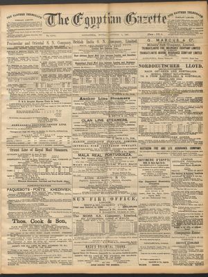 The Egyptian gazette vom 05.10.1891