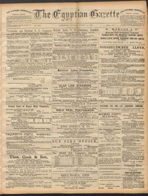 The Egyptian gazette vom 12.10.1891