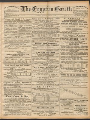 The Egyptian gazette vom 13.10.1891