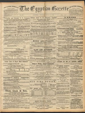 The Egyptian gazette vom 14.10.1891
