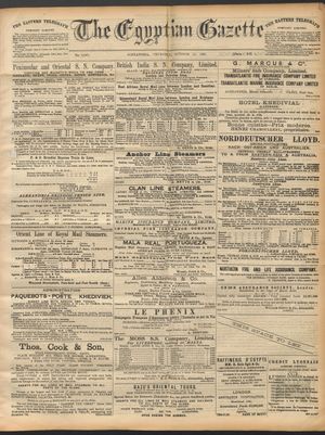 The Egyptian gazette vom 15.10.1891