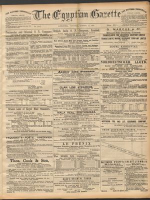 The Egyptian gazette vom 17.10.1891