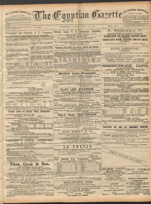 The Egyptian gazette vom 20.10.1891