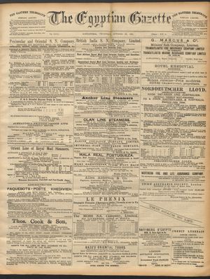 The Egyptian gazette vom 22.10.1891